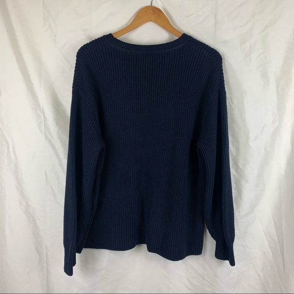 Navy Banana Republic Ribbed Knit Mens Sweater - Picture 7 of 7